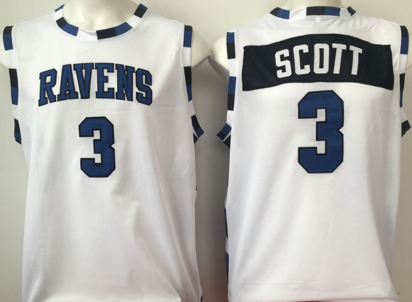 NCAA Men One Tree Hill Ravens White #3 scott->more ncaa teams->NCAA Jersey